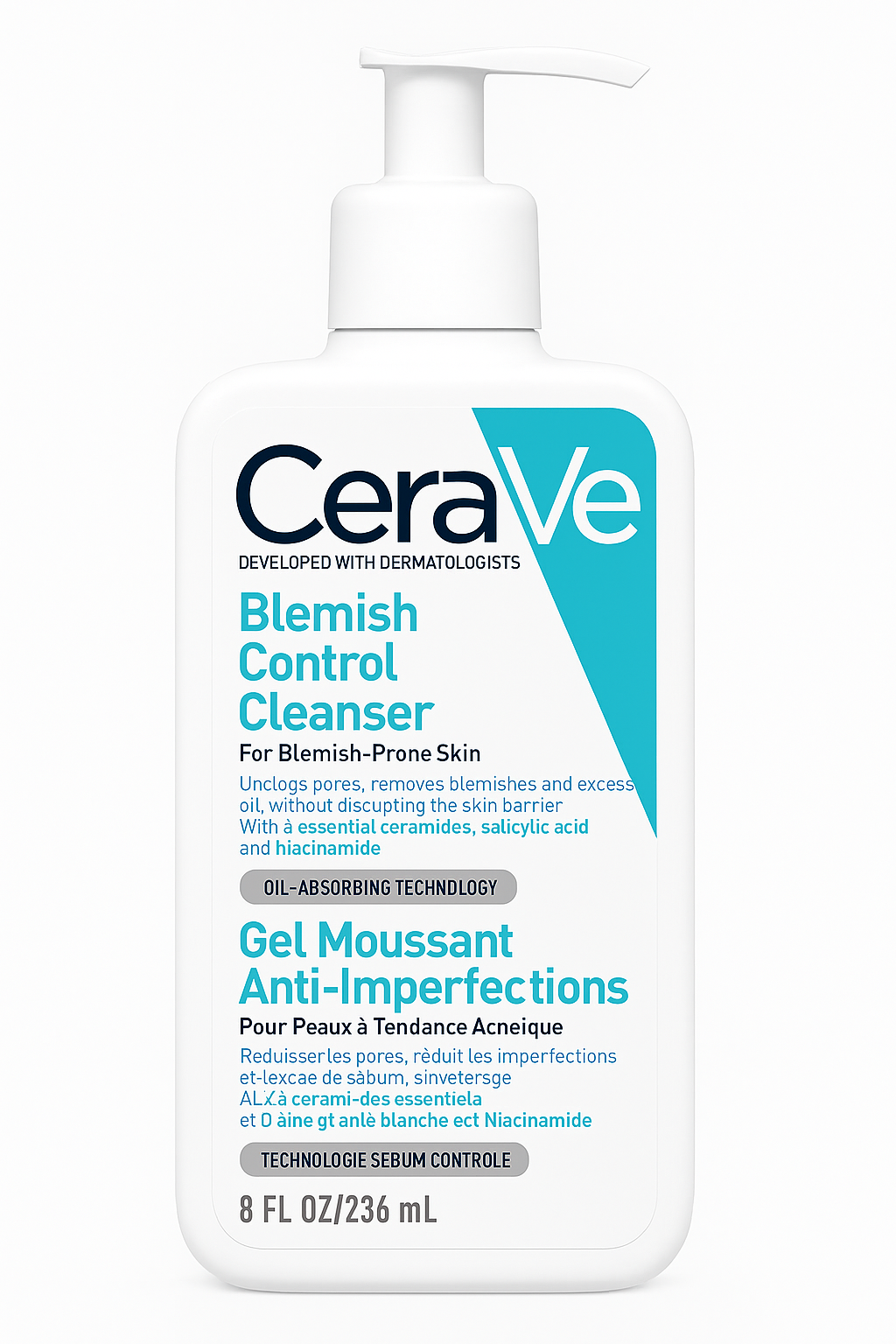 شوینده بلمیش کنترل سراوی مخصوص پوستای چرب و مستعد جوش236میل